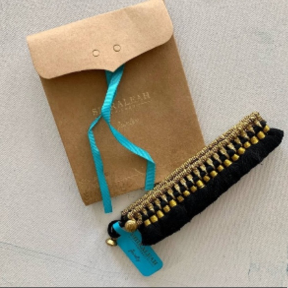 NWT Shiraleah Anthropologie Atlanta Ankle Bracelet Black